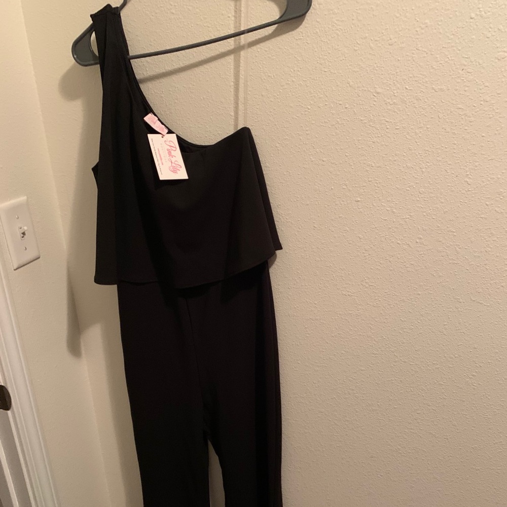 Pink Lily One Shoulder Jumpsuit